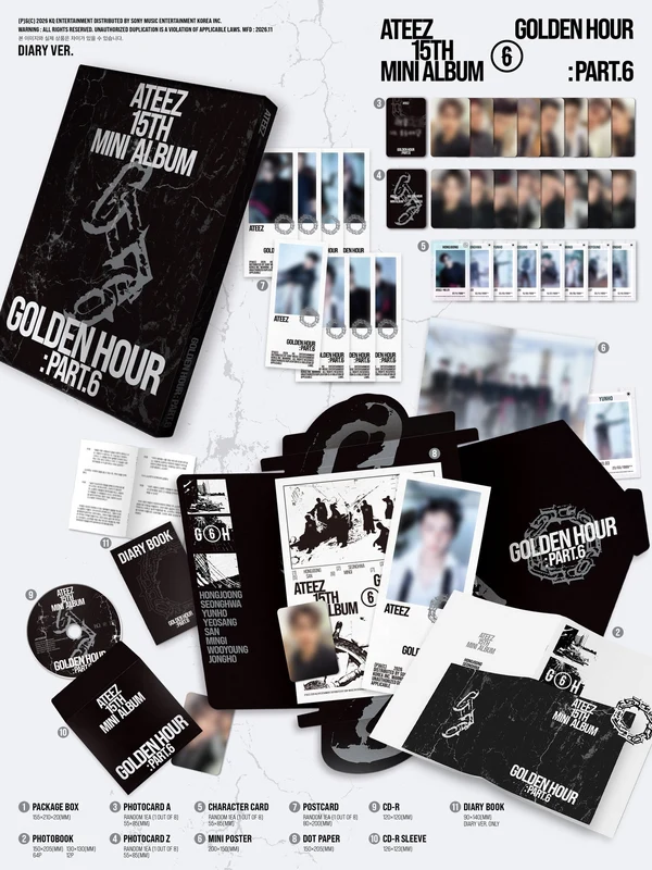 ATEEZ 15TH MINI ALBUM - GOLDEN HOUR : PART.6