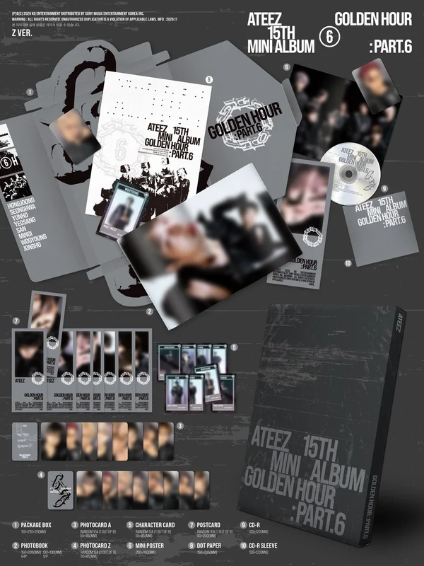 ATEEZ 15TH MINI ALBUM - GOLDEN HOUR : PART.6