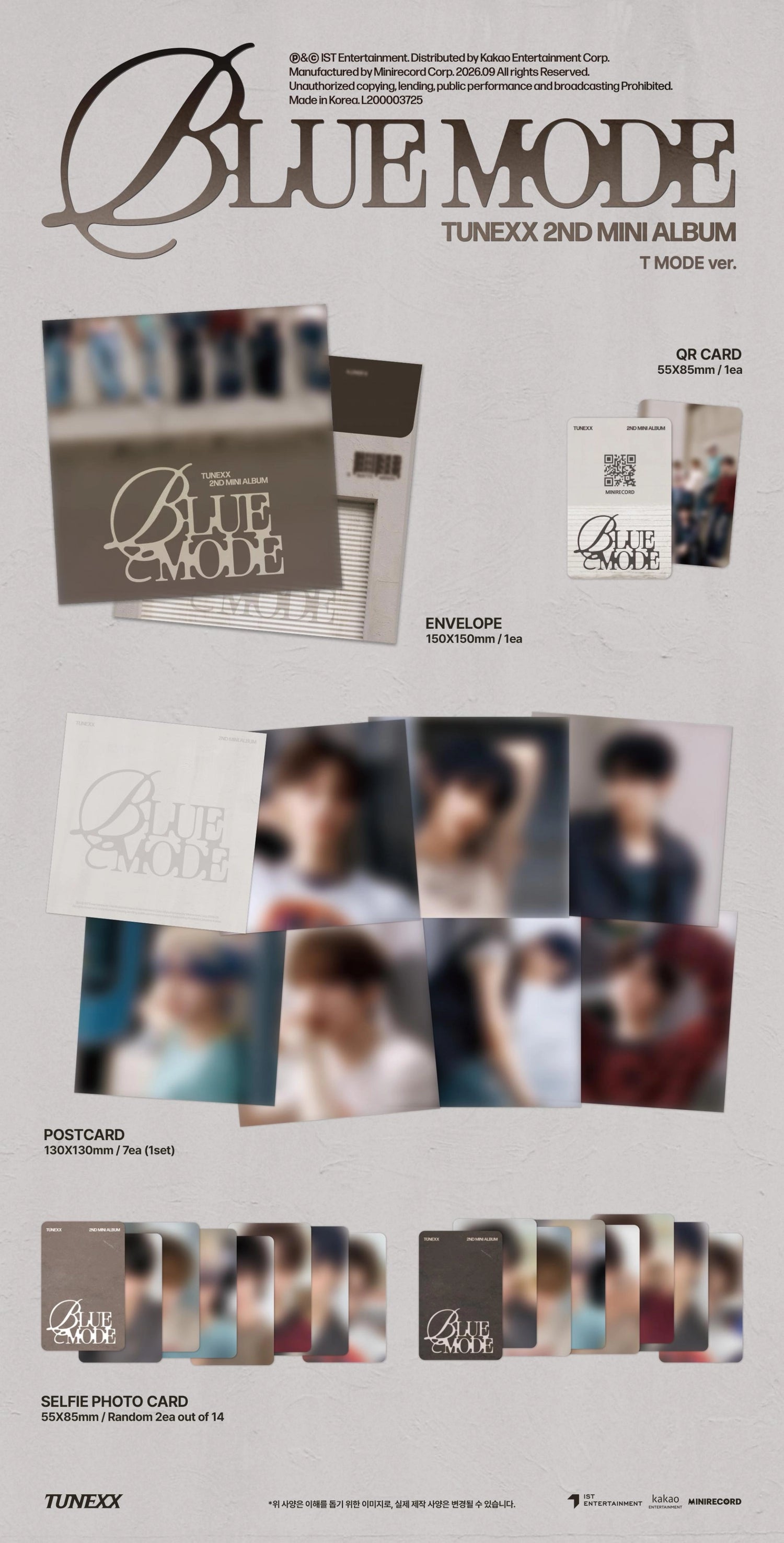 TUNEXX 2ND MINI ALBUM - BLUE MODE (T MODE VER.)