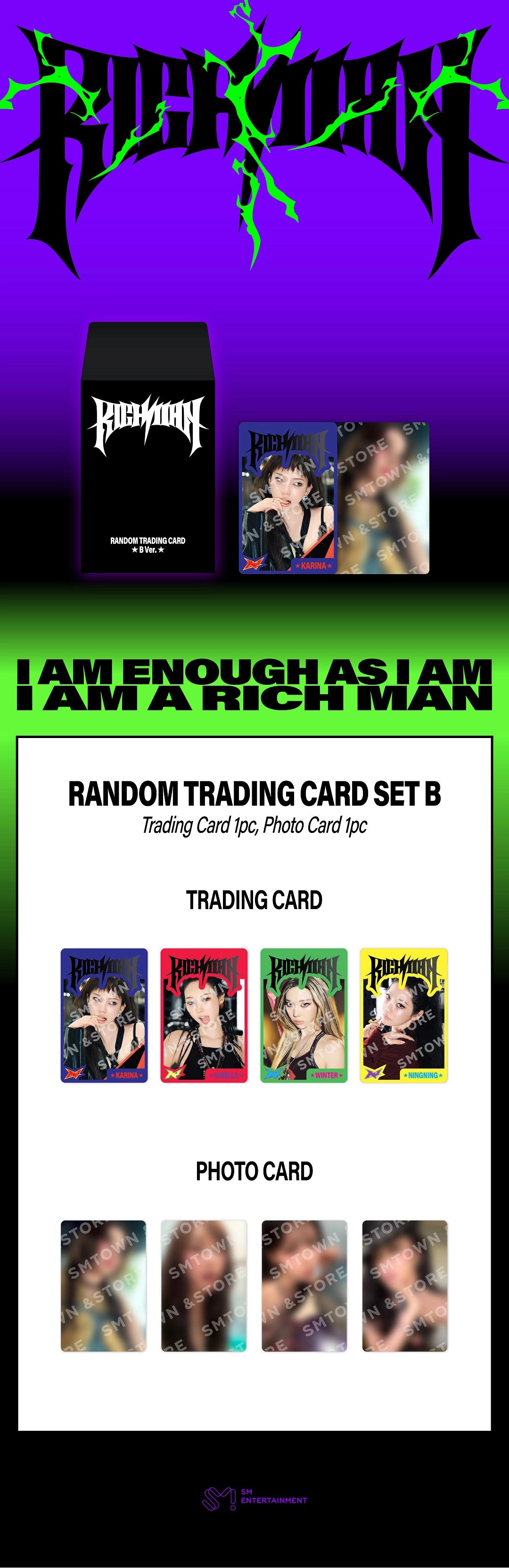 AESPA - 2025 AESPA WEEK [RICH MAN] RANDOM TRADING CARD (B VER.)