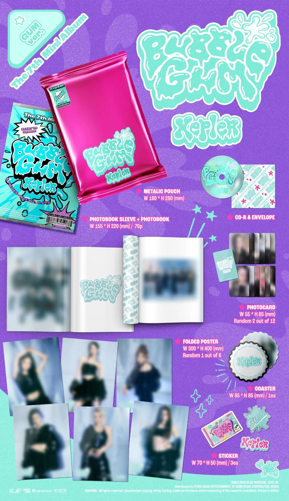 KEP1ER THE 7TH MINI ALBUM - BUBBLE GUM