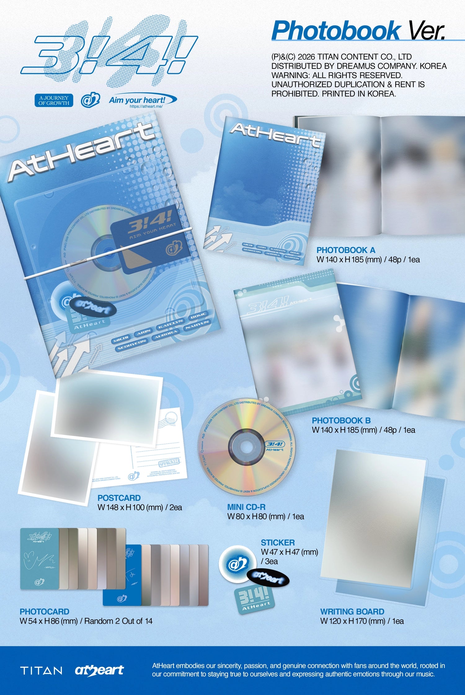 ATHEART SINGLE ALBUM - 3!4! (PHOTOBOOK VER.)