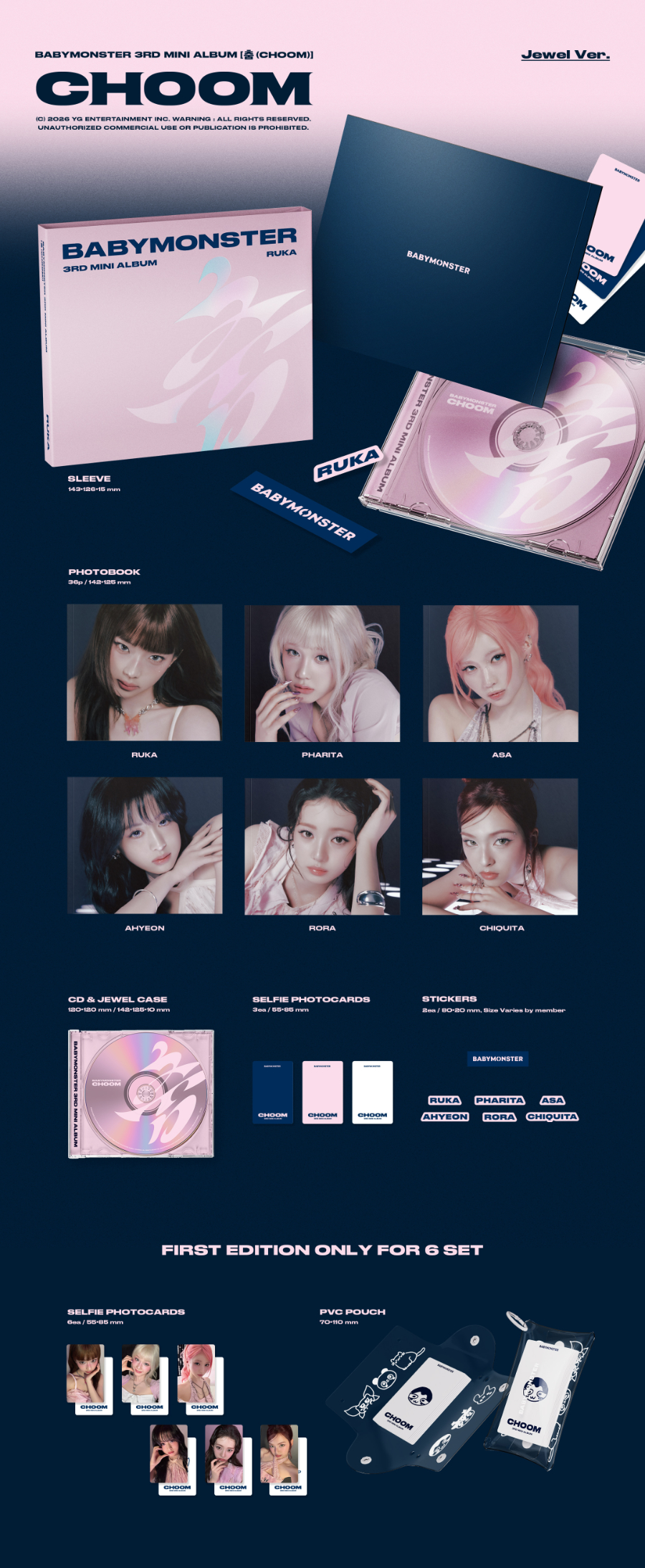 BABYMONSTER 3RD MINI ALBUM - CHOOM (JEWEL VER.)