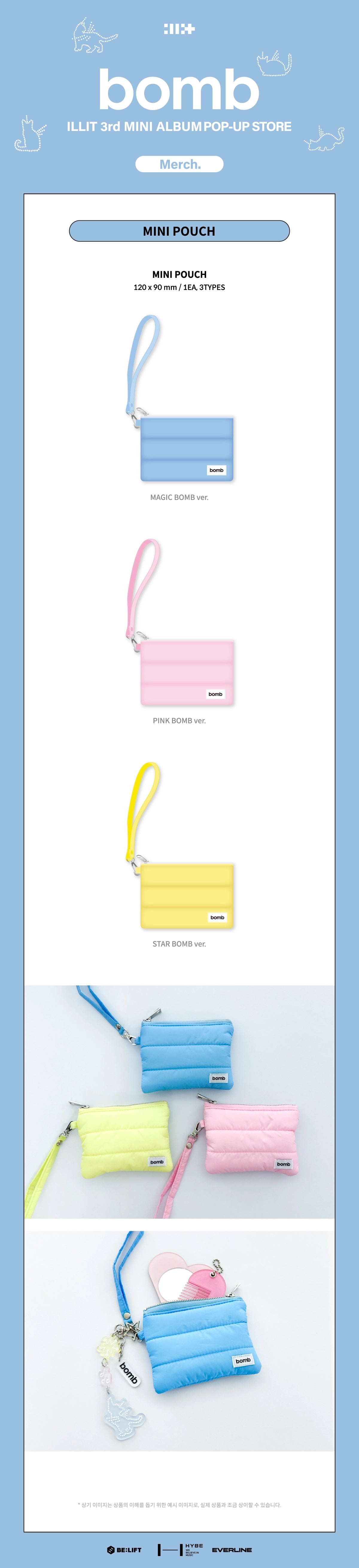 ILLIT - ILLIT 3RD MINI ALBUM 'BOMB' POP-UP STORE MERCH MINI POUCH