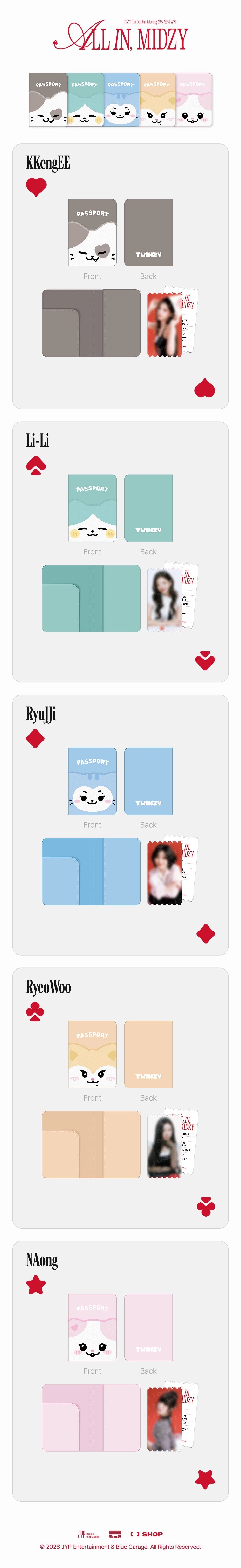ITZY - [The 5th FANMEETING [ALL IN, MIDZY] MD] TWINZY PASSPORT COVER SET