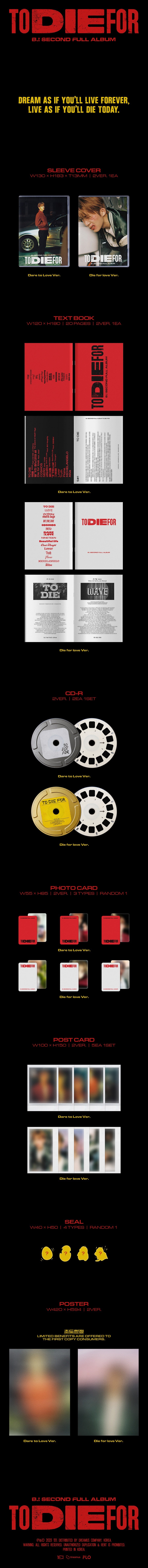 B.I 2nd Full Album - To Die For