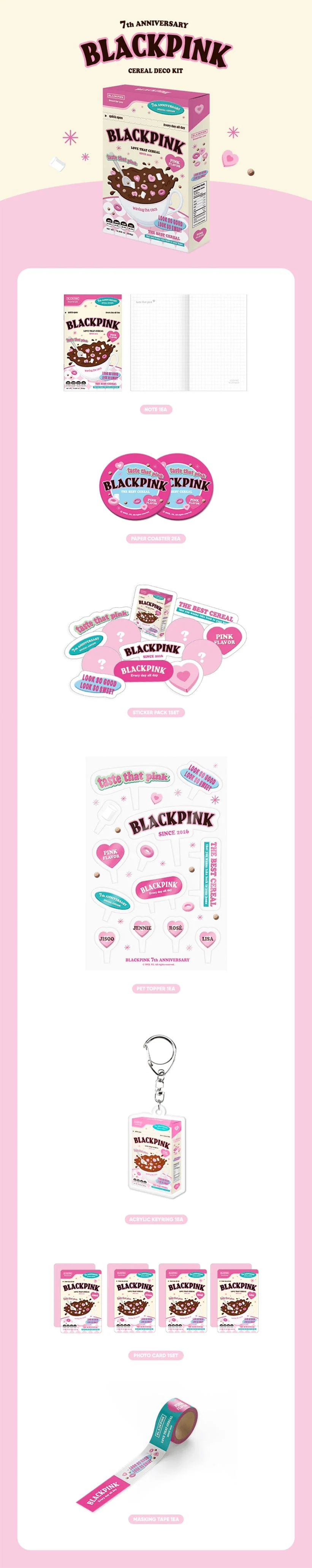 BLACKPINK CEREAL DECO KIT OFFICIAL MD