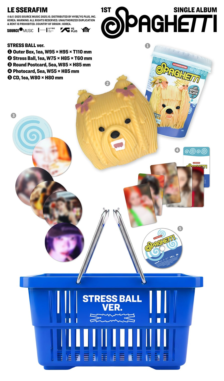 LE SSERAFIM 1ST SINGLE ALBUM - SPAGHETTI (STRESS BALL VER.)