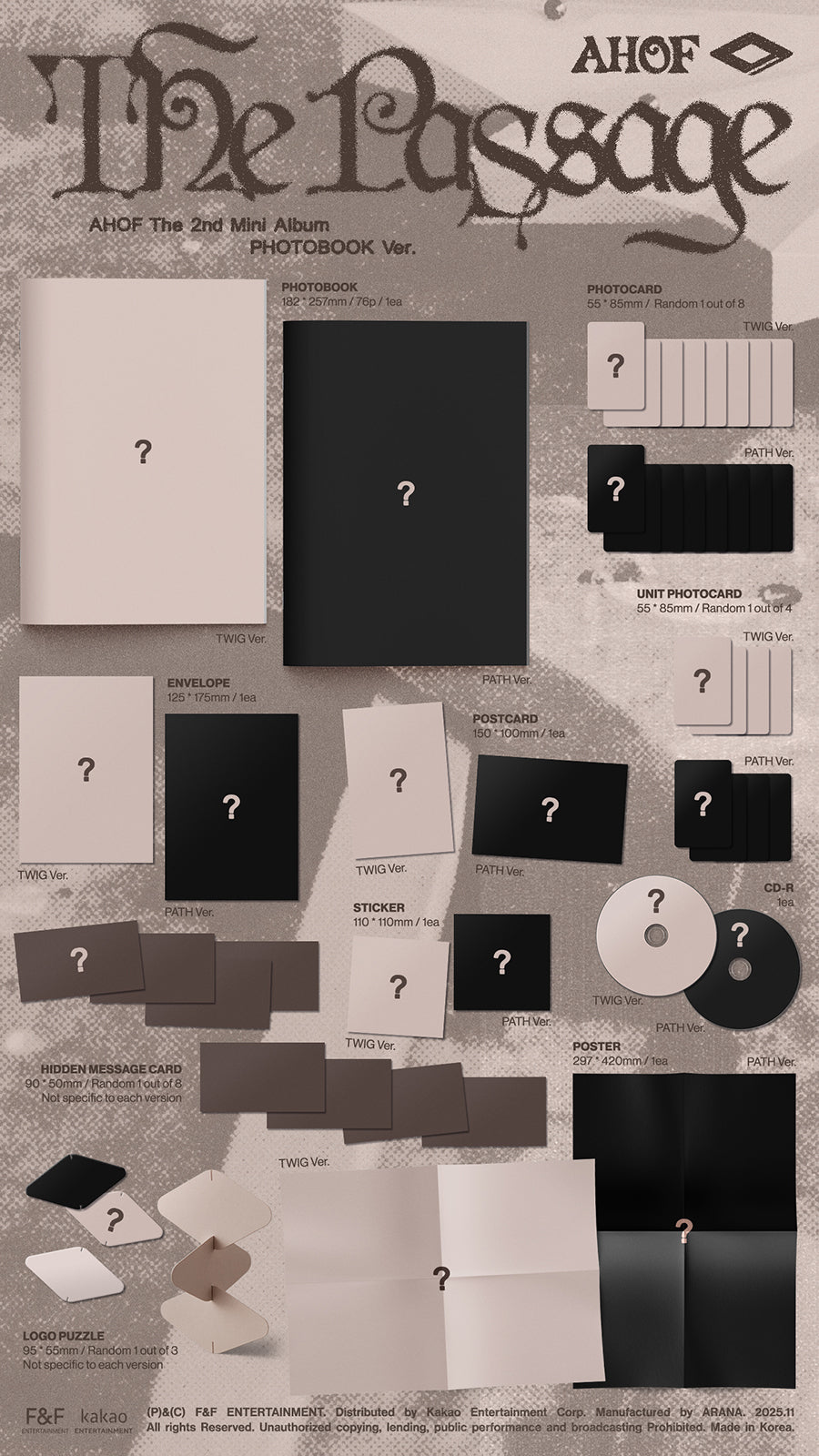 AHOF 2ND MINI ALBUM - THE PASSAGE (PHOTOBOOK VER.)