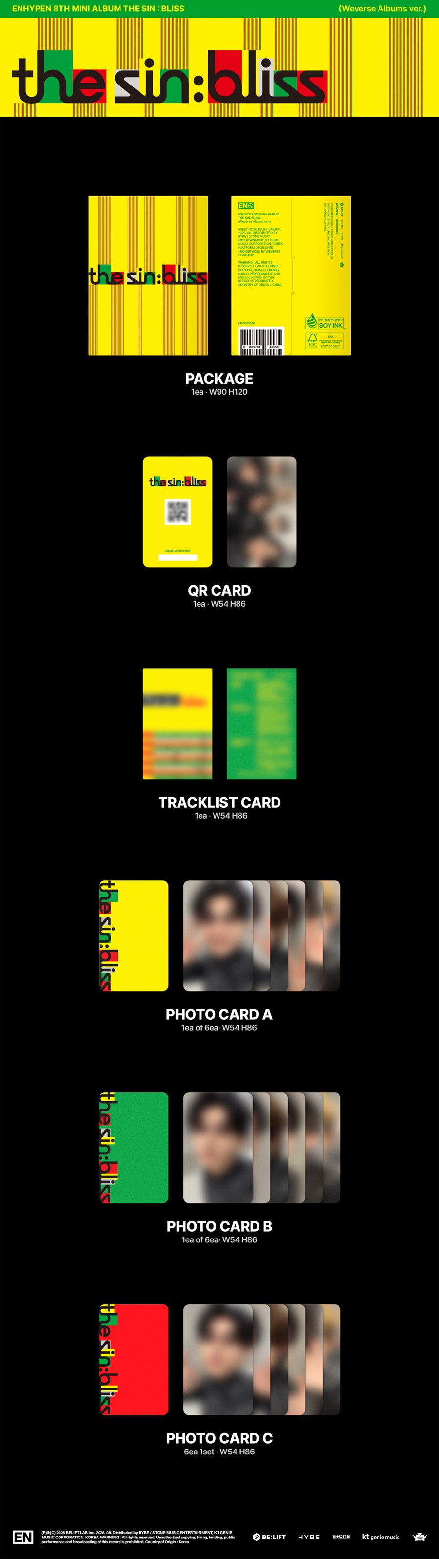 ENHYPEN - THE SIN: BLISS (WEVERSE ALBUMS VER.)