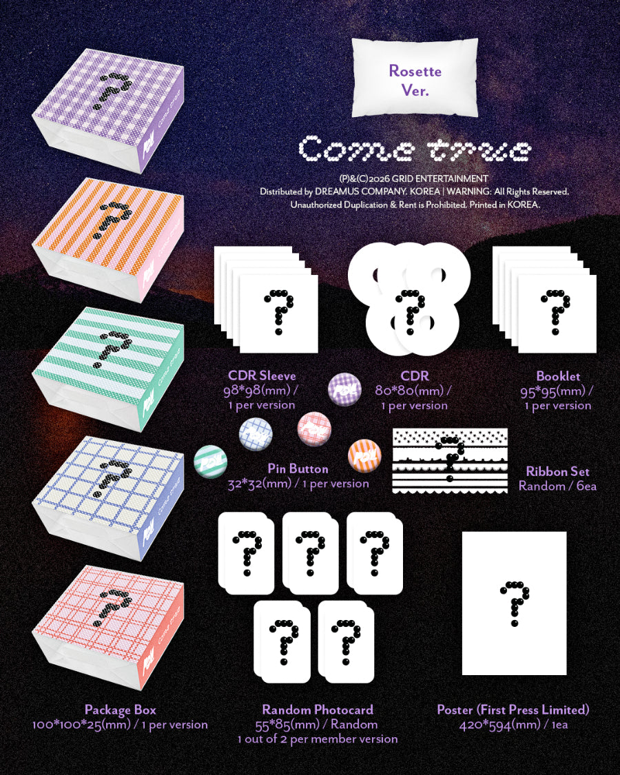 POW SINGLE ALBUM - COME TRUE (ROSETTE VER.)