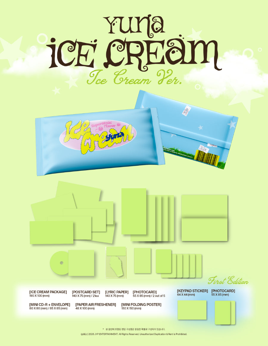 YUNA (ITZY) 1ST MINI ALBUM - ICE CREAM (ICE CREAM VER.)