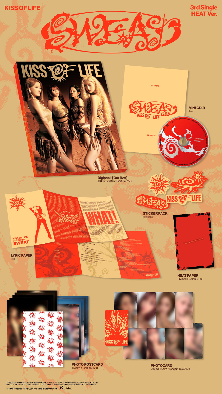 KISS OF LIFE 3RD SINGLE ALBUM - SWEAT (HEAT VER.)