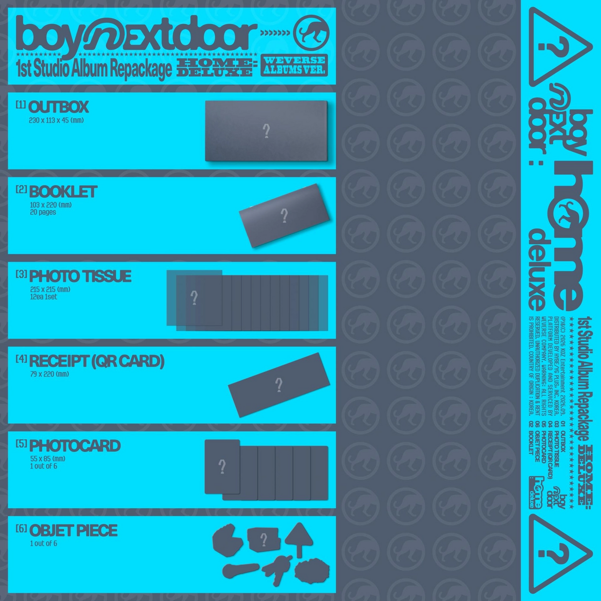 BOYNEXTDOOR - 1ST STUDIO ALBUM REPACKAGE [HOME: DELUXE] (WEVERSE VER)