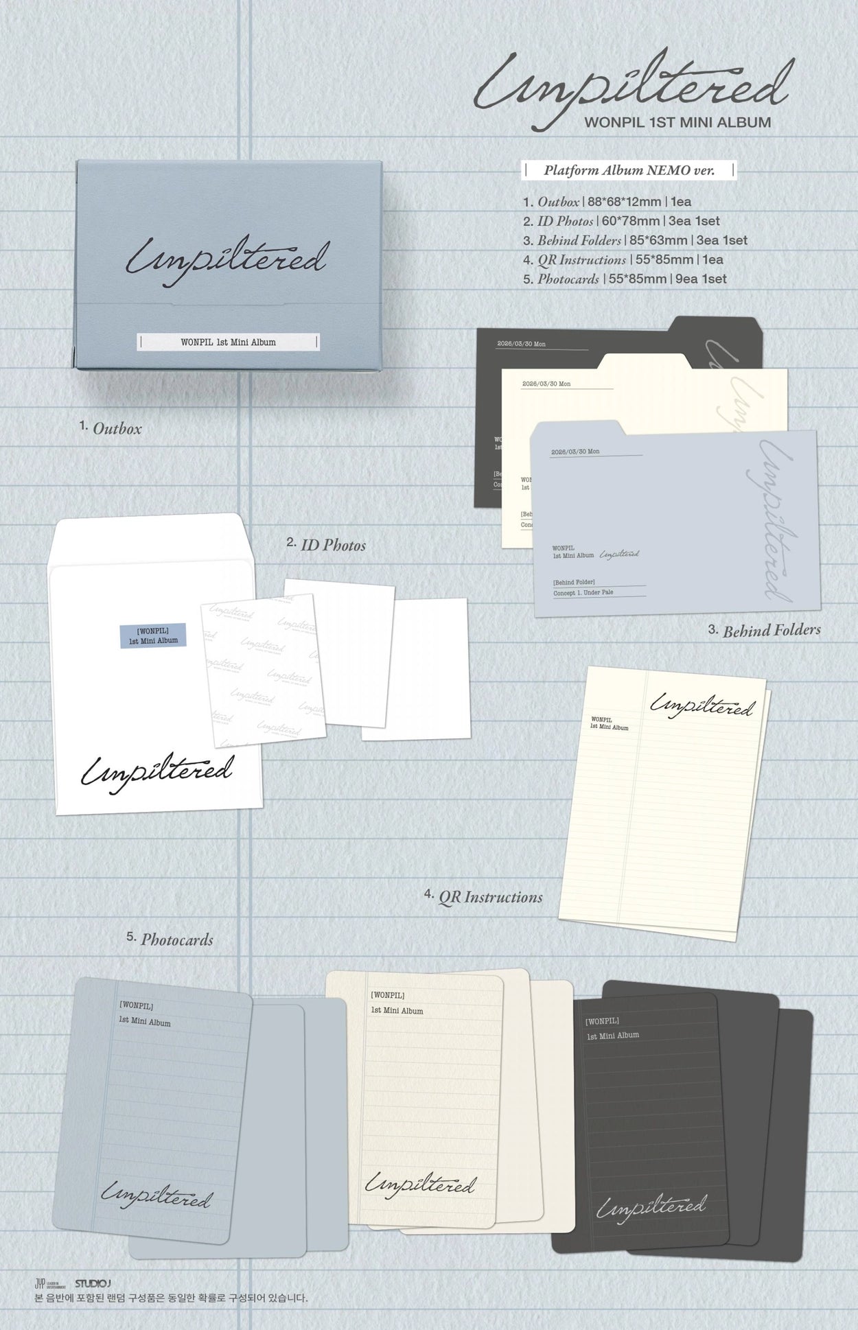 WONPIL (DAY6) 1ST MINI ALBUM - UNPILTERED (PLATFORM VER.)