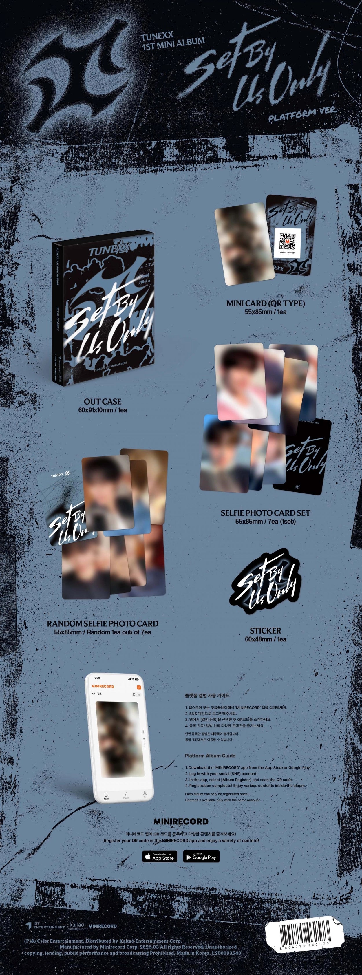 TUNEXX 1ST MINI ALBUM - SET BY US ONLY (PLATFORM VER.)