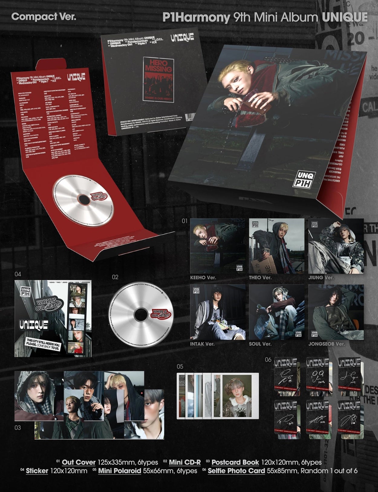 P1HARMONY 9TH MINI ALBUM - UNIQUE (COMPACT VER.)