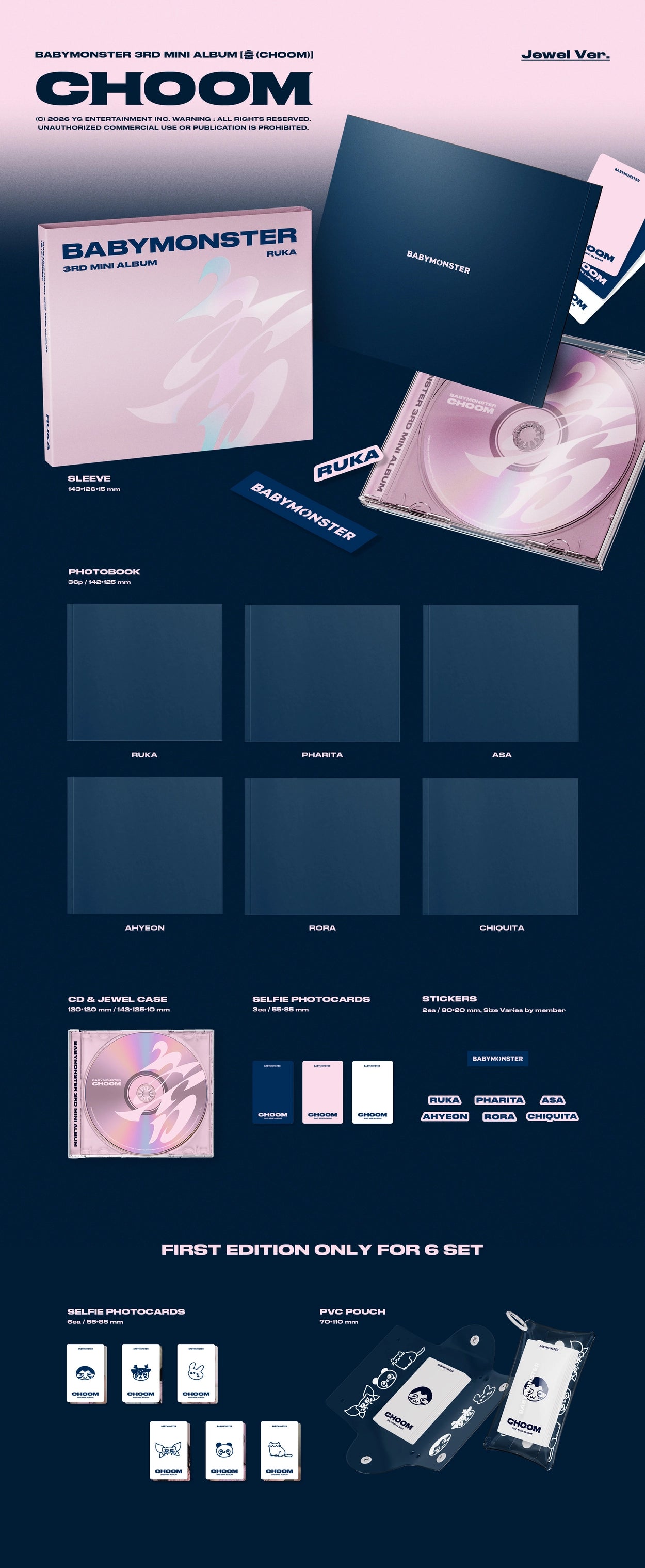 BABYMONSTER 3RD MINI ALBUM - CHOOM (JEWEL VER.)