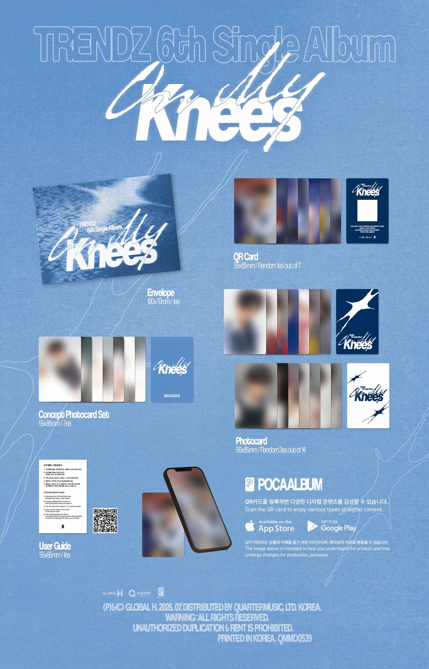 TRENDZ 6TH SINGLE ALBUM - ON MY KNEES (POCAALBUM)