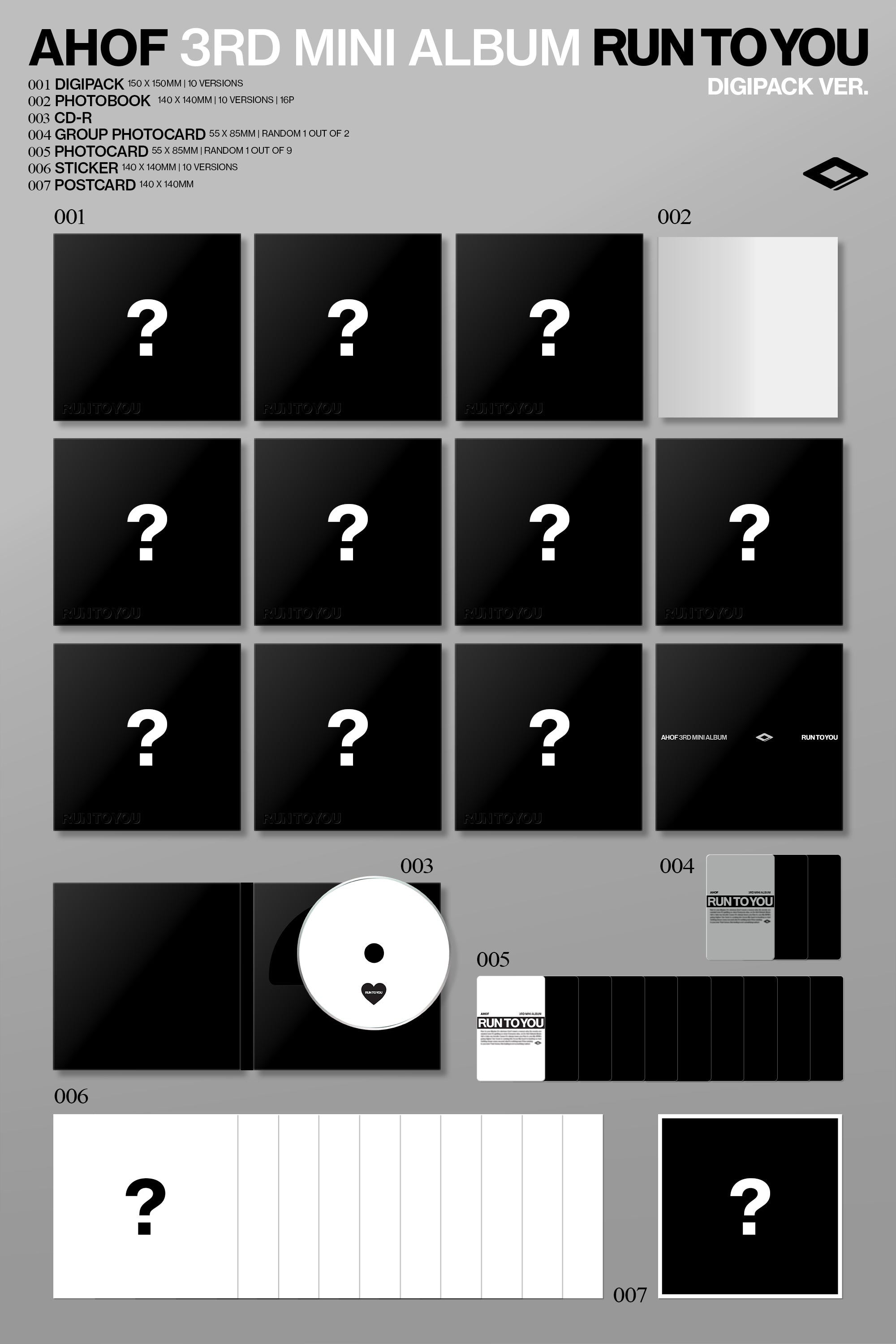 AHOF 3RD MINI ALBUM - RUN TO YOU (DIGIPACK VER.)