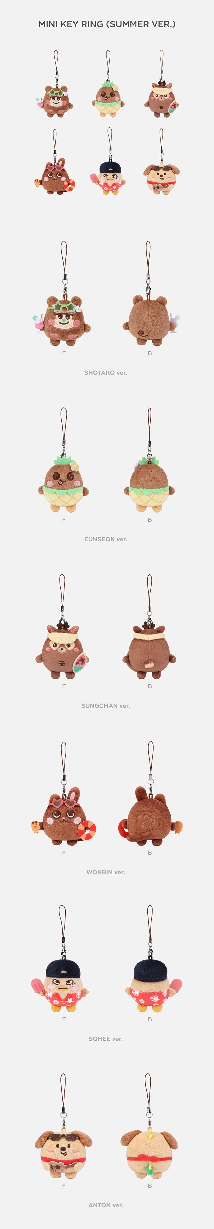 RIIZE - MINI DOLL KEY RING (SUMMER ver)