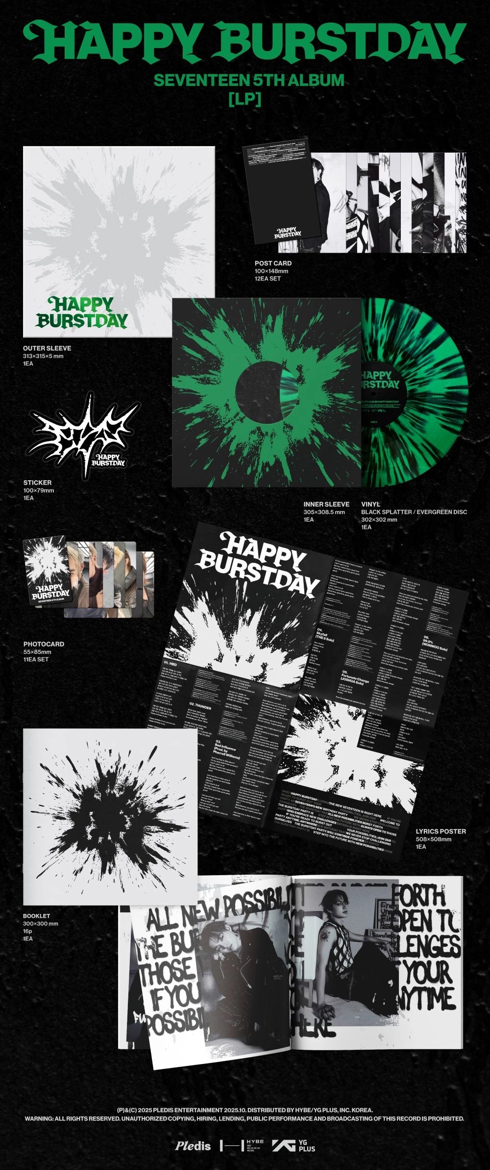 SEVENTEEN 5TH ALBUM - HAPPY BURSTDAY (LP)