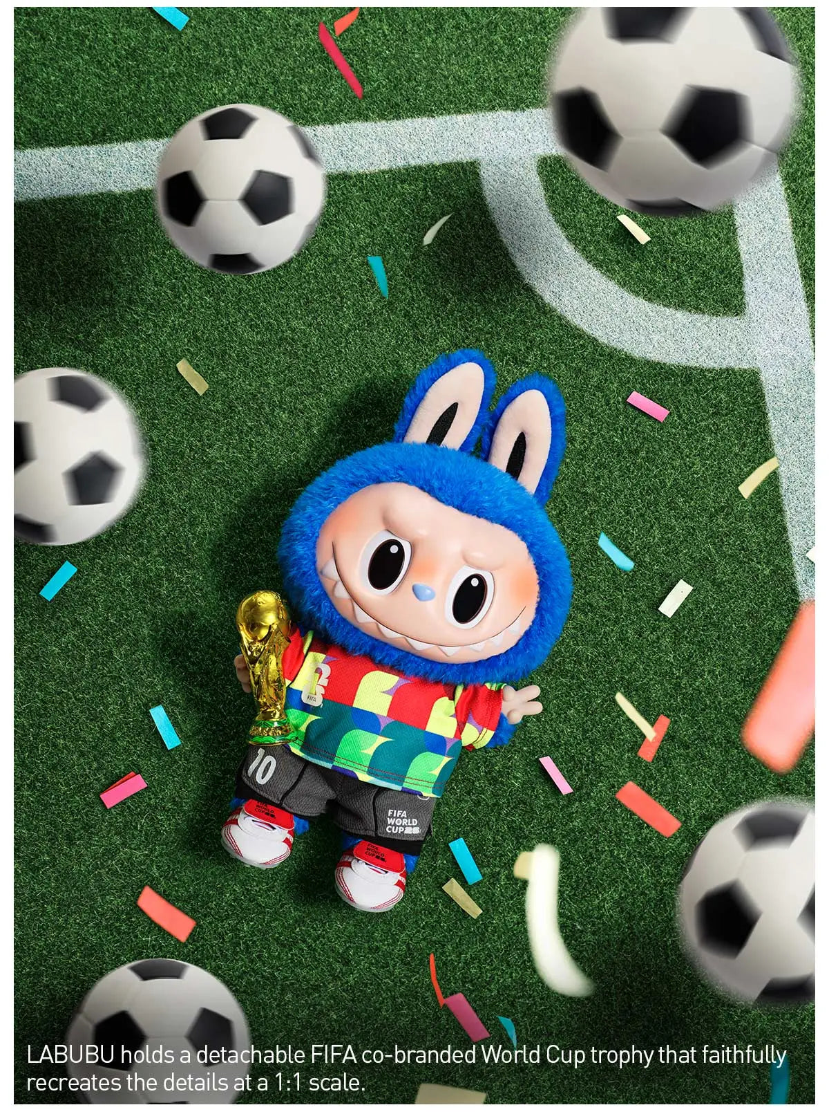 POP MART Authentic THE MONSTERS Labubu Plush Doll - FIFA SERIES