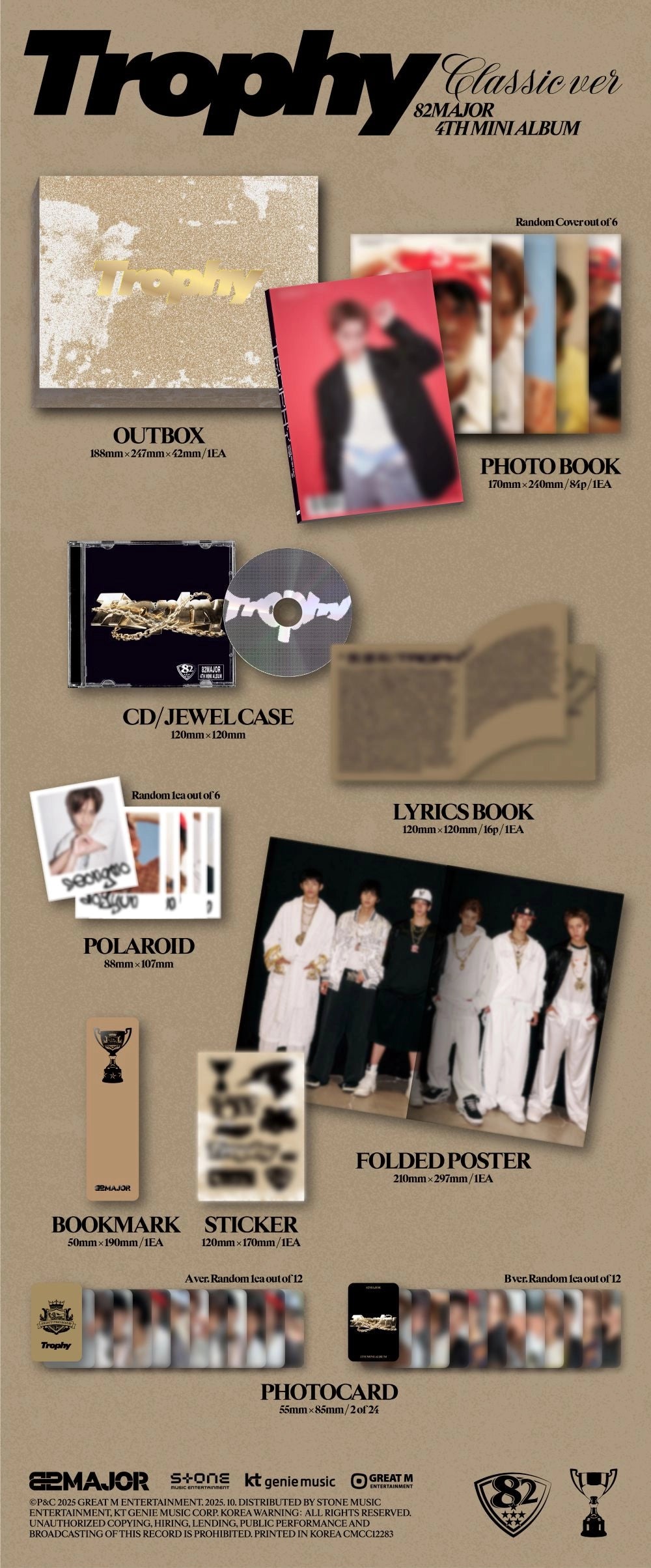 82MAJOR 4TH MINI ALBUM - TROPHY (CLASSIC VER.)