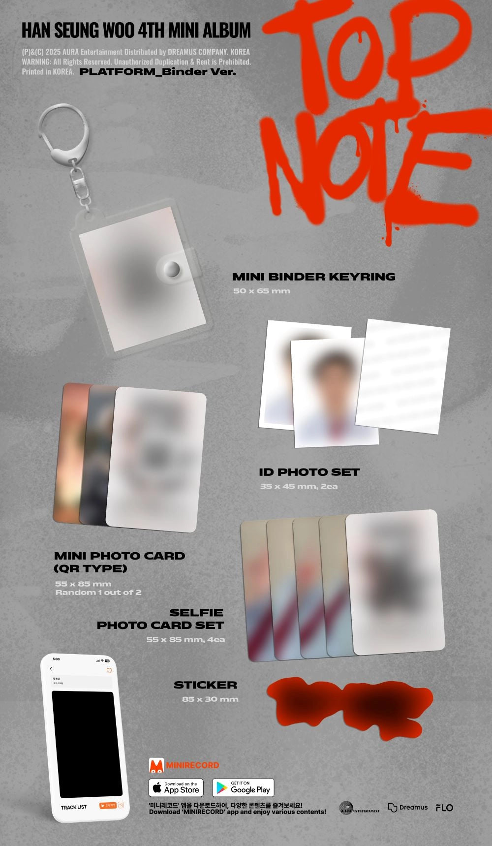 HAN SEUNG WOO 4TH MINI ALBUM - TOP NOTE (PLATFORM_BINDER VER.)