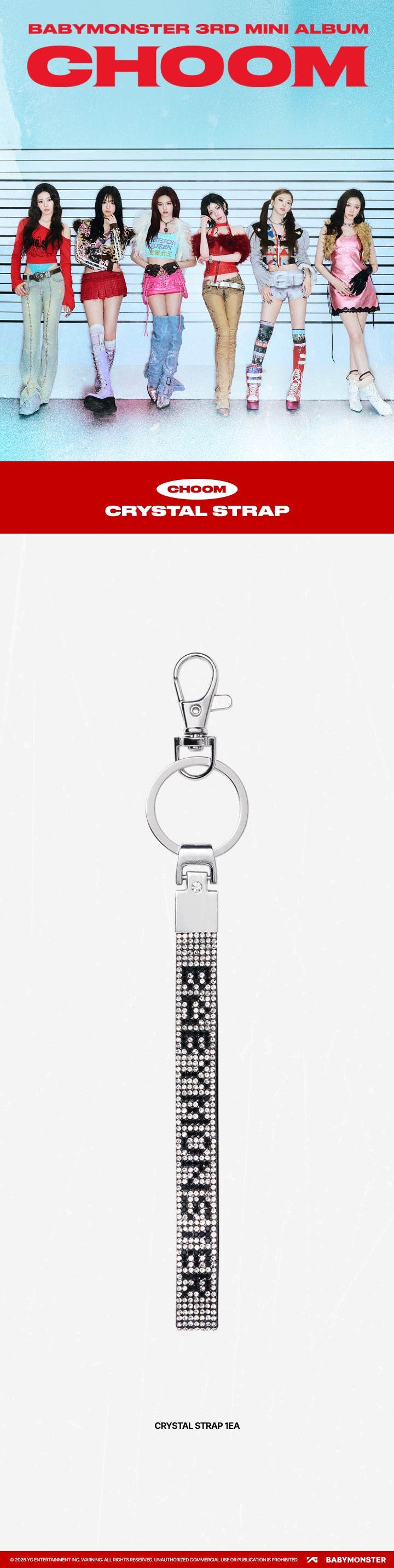 BABYMONSTER - [CHOOM] BABYMONSTER CRYSTAL STRAP OFFICIAL MD