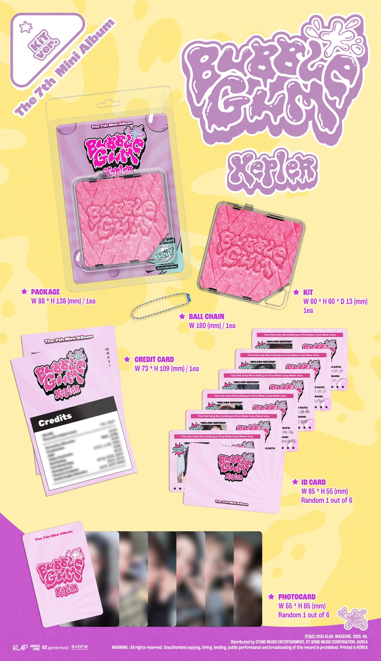 KEP1ER THE 7TH MINI ALBUM - BUBBLE GUM (KIT VER.)