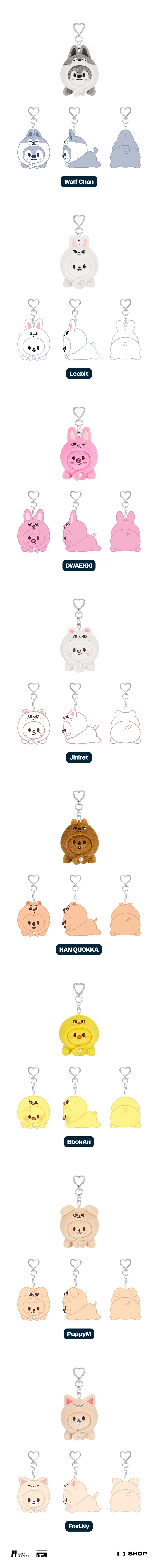 STRAY KIDS - DOMINATE : CELEBRATE POP-UP STORE MD - SKZOO KEYRING LYING VER.