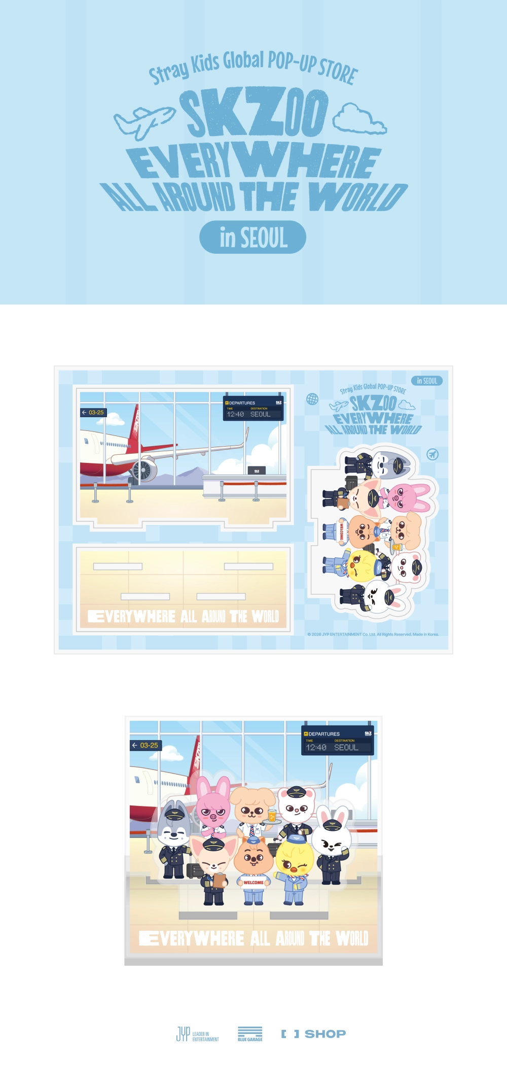 STRAY KIDS - SKZOO ACRYLIC STAND SEOUL Ver. - SKZOO EVERYWHERE ALL AROUND THE WORLD