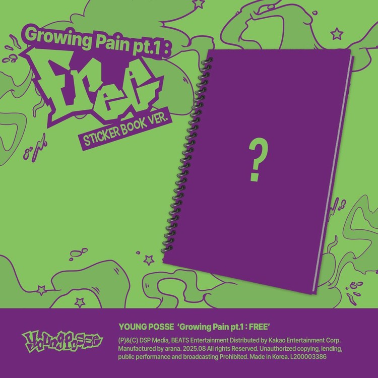 YOUNG POSSE 4TH EP ALBUM - GROWING PAIN PT.1 : FREE (STICKER BOOK VER.)