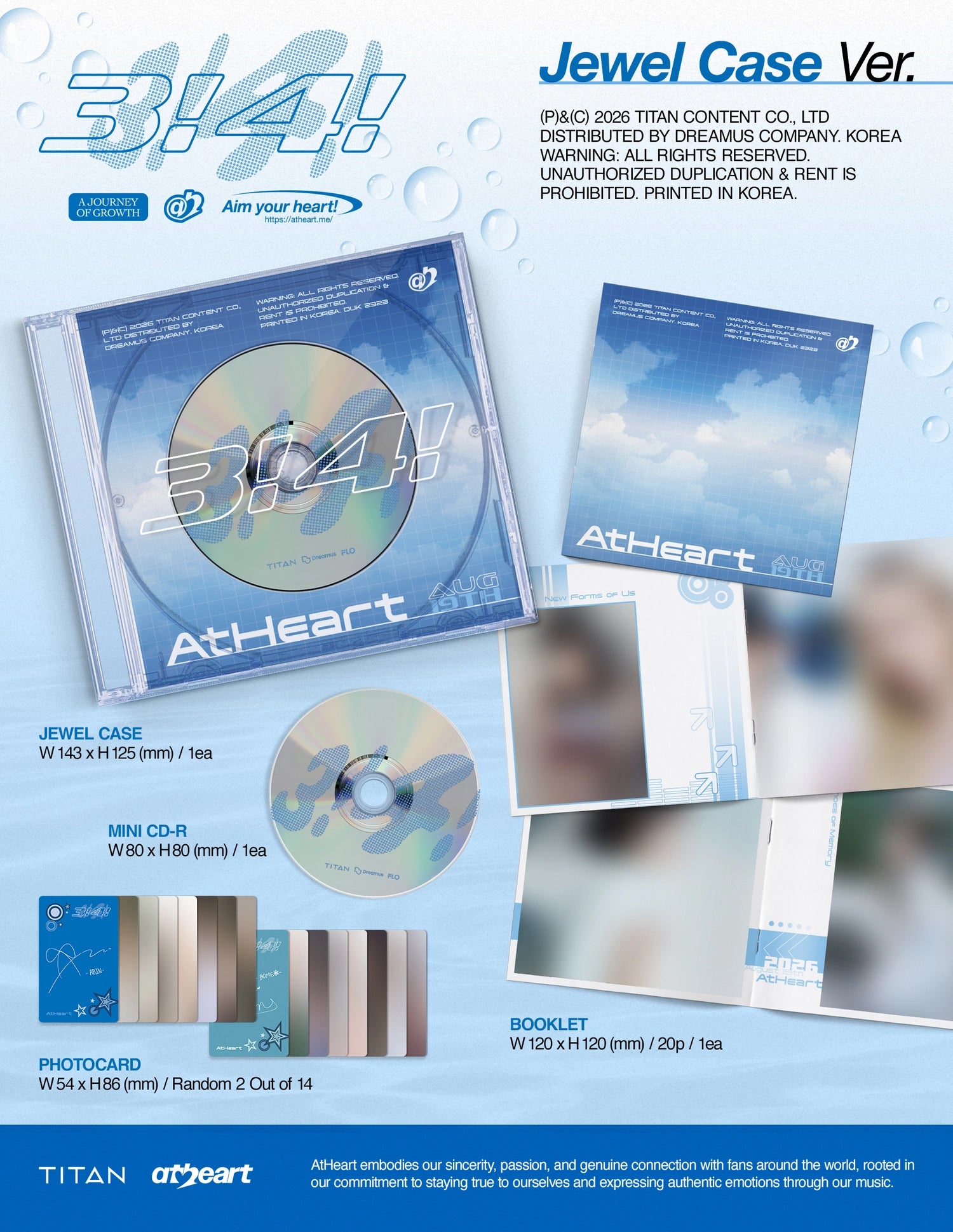 ATHEART SINGLE ALBUM - 3!4! (JEWEL CASE VER.)