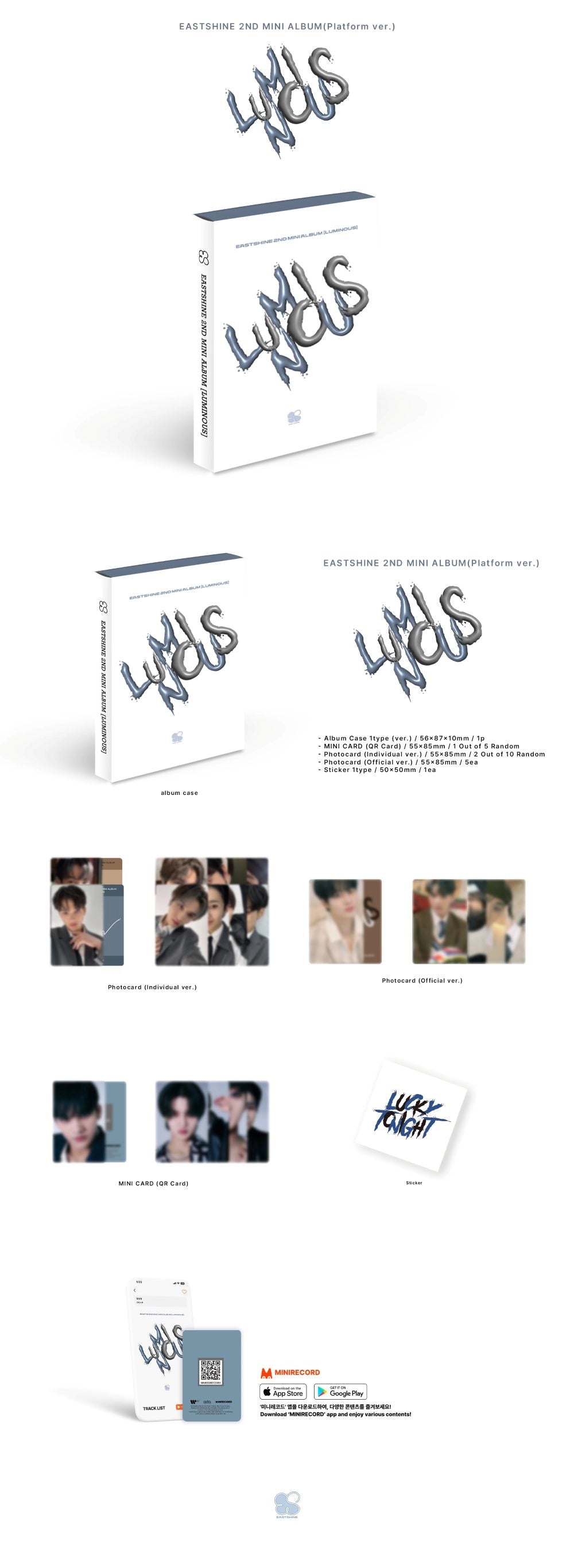 EASTSHINE 2ND MINI ALBUM - LUMINOUS (PLATFORM VER.)