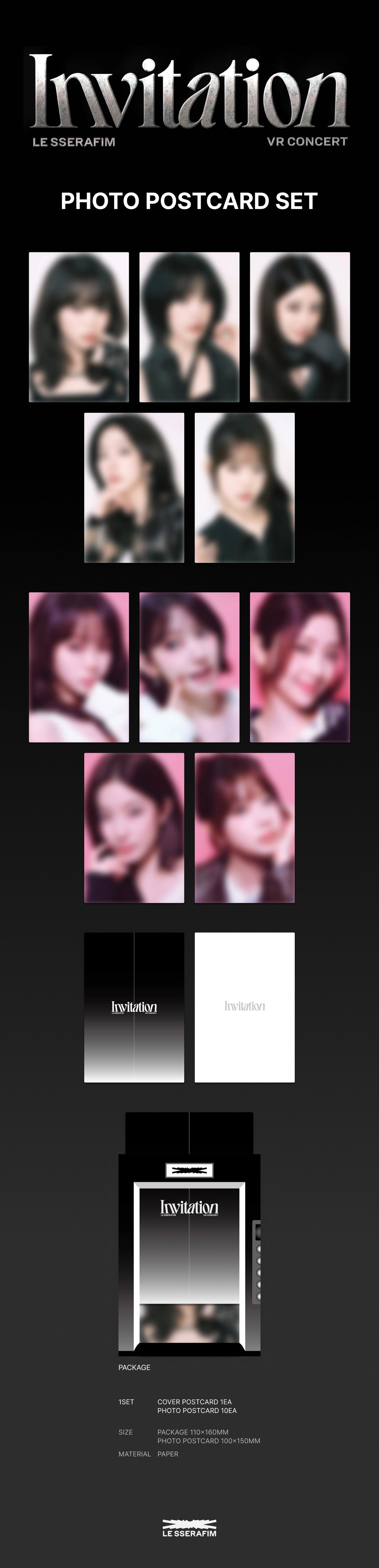 LE SSERAFIM - [[INVITATION] VR CONCERT] PHOTO POSTCARD SET