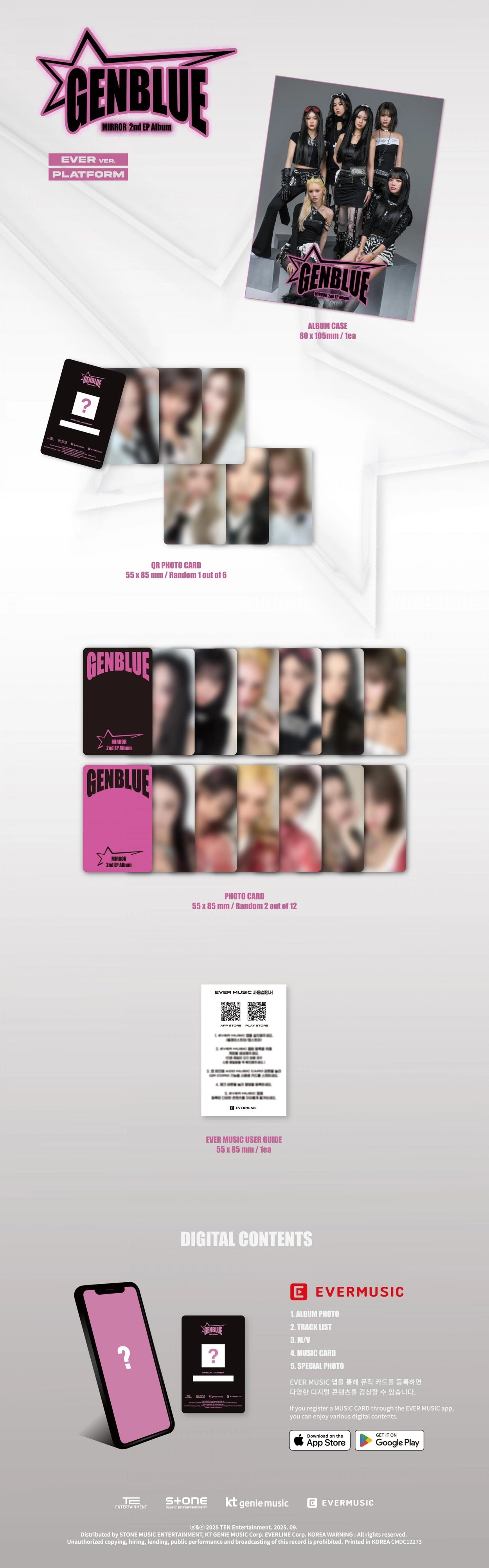 GENBLUE 2ND MINI ALBUM - MIRROR (POCA)