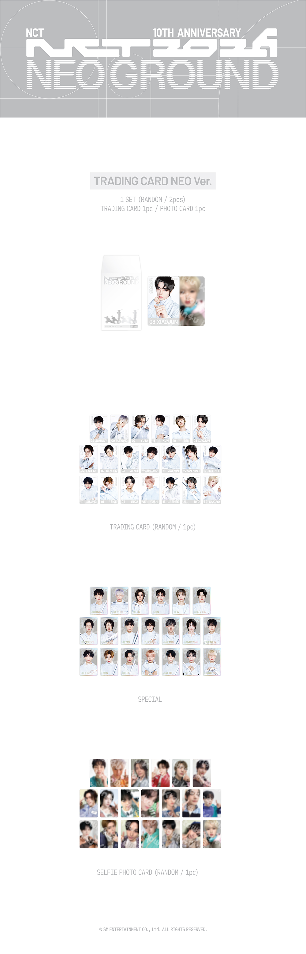 NCT - [NCT 10TH ANNIVERSARY [NCT 2026] POP UP : NEO GROUND MD] RANDOM TRADING CARD (NEO Ver.)