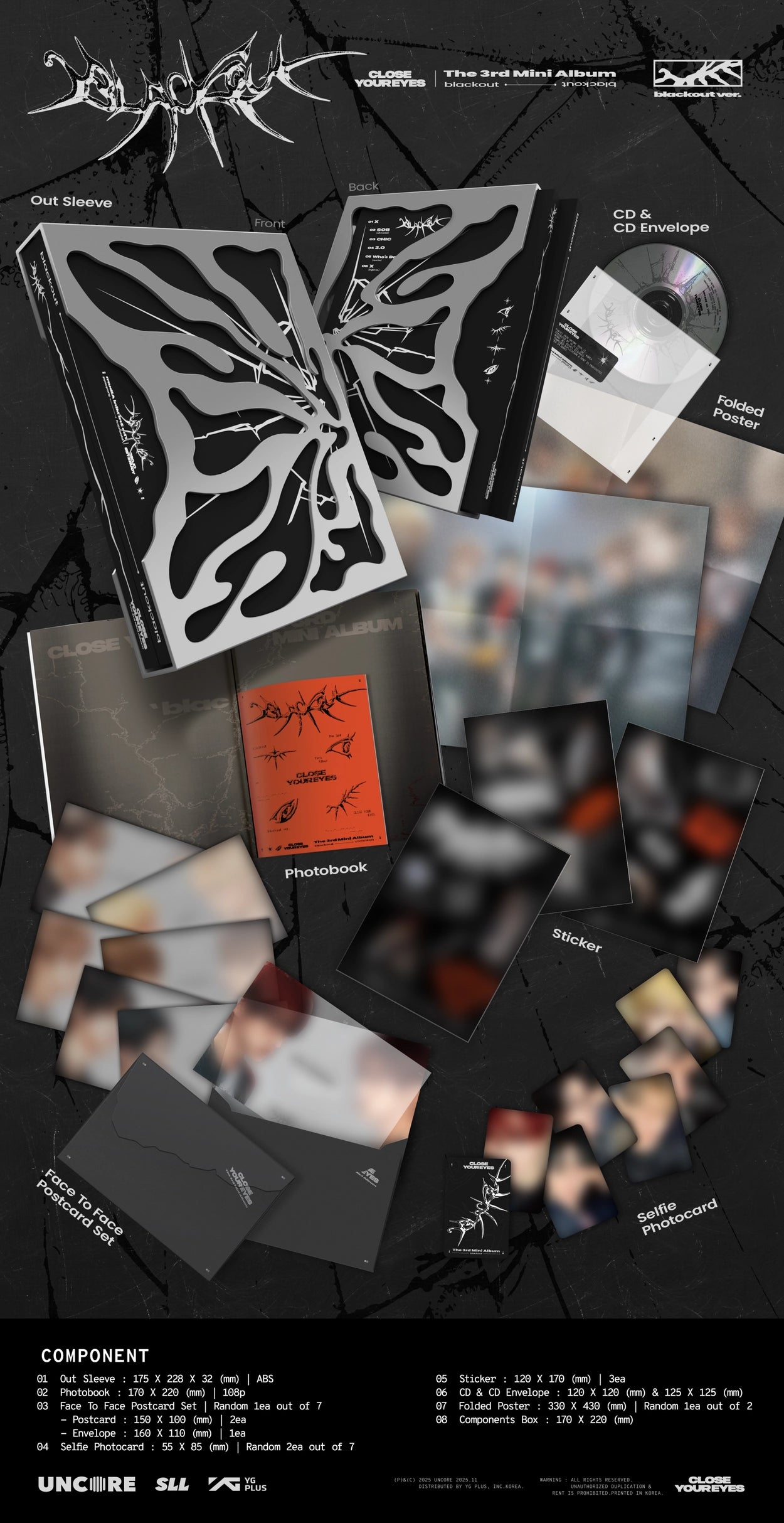 CLOSE YOUR EYES THE 3RD MINI ALBUM - BLACKOUT (BLACKOUT VER.)