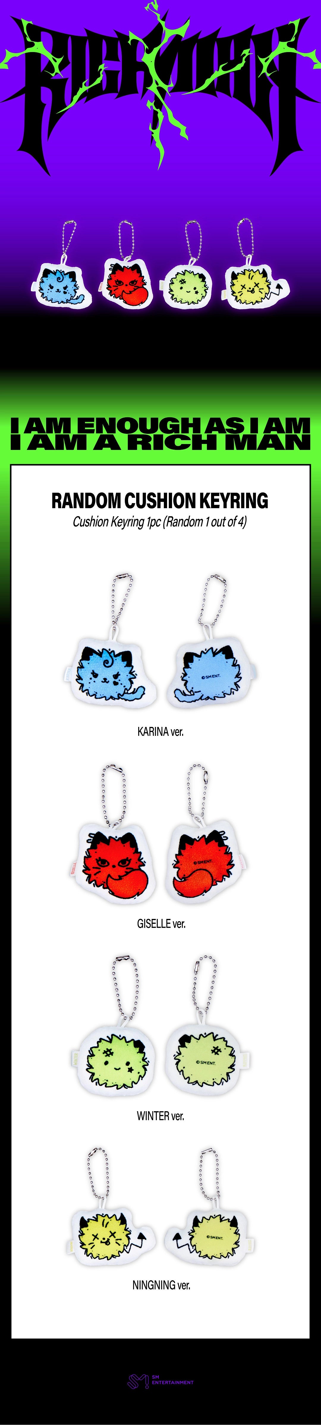 AESPA - 2025 AESPA WEEK [RICH MAN] RANDOM CUSHION KEYRING