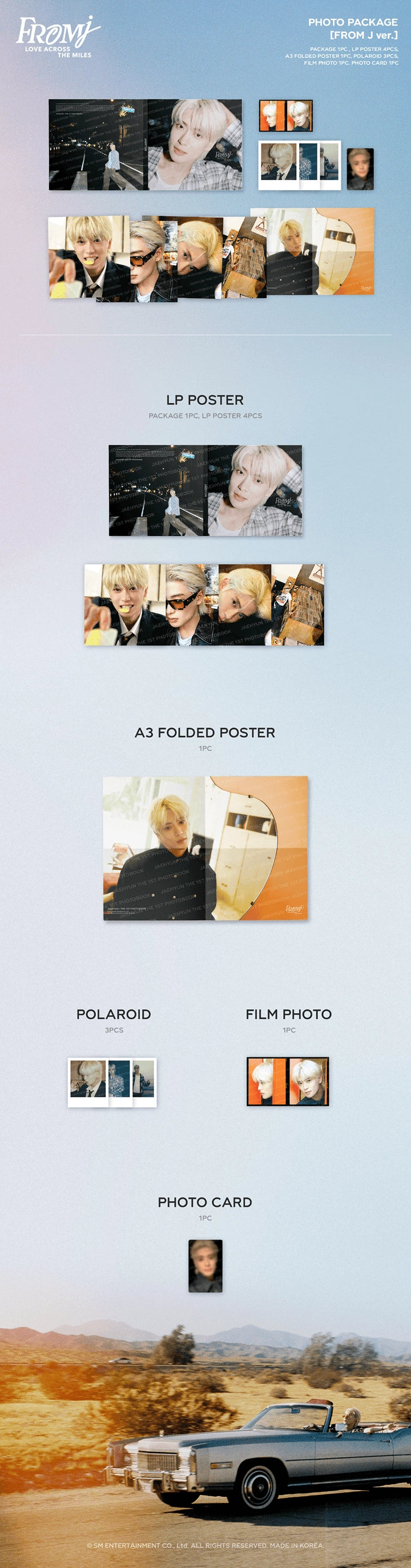 JAEHYUN (NCT 127) - THE 1ST PHOTOBOOK [FROM J : LOVE ACROSS THE MILES] MD PHOTO PACKAGE (FROM J ver.)