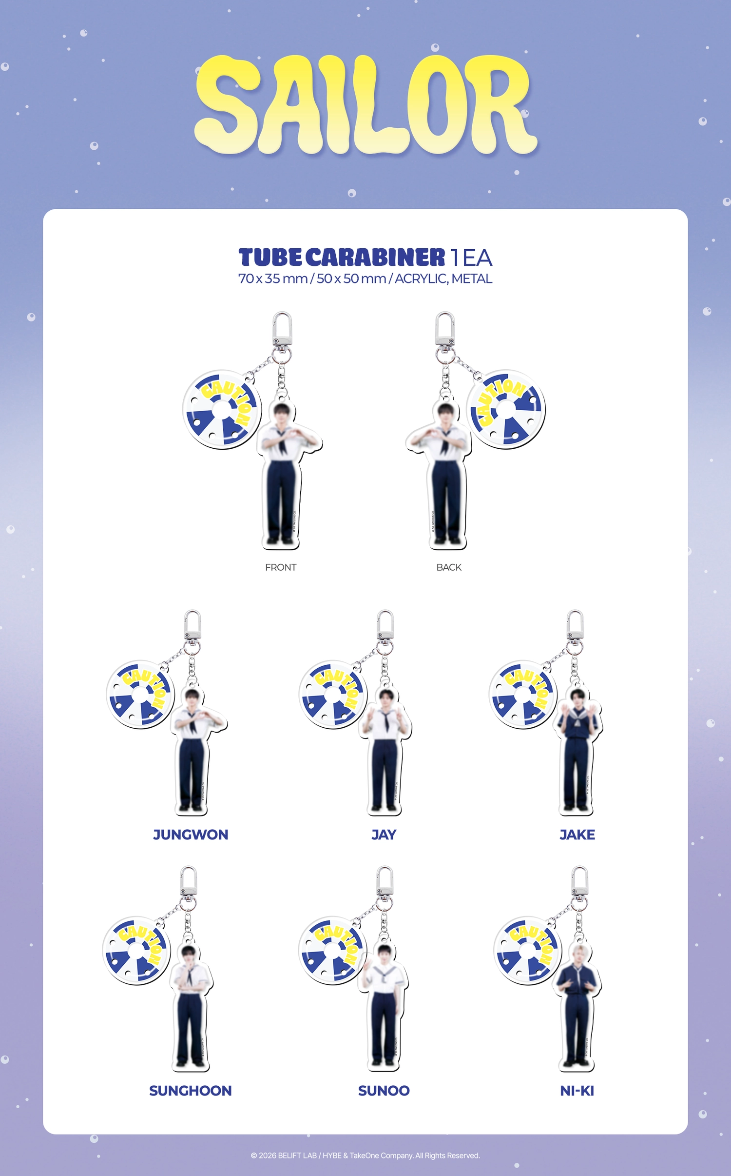 ENHYPEN - [ENHYPEN WORLD] SAILOR MD - TUBE CARABINER