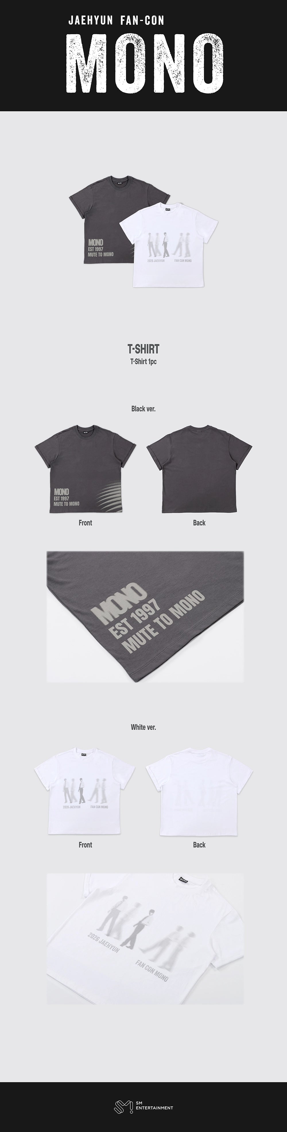 JAEHYUN - [2026 FAN-CON TOUR [MONO] MD] T-SHIRT