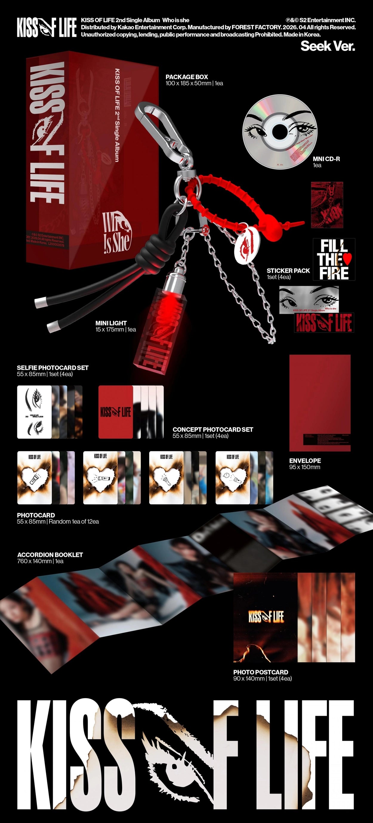 KISS OF LIFE 2ND SINGLE ALBUM - WHO IS SHE (SEEK VER.) (LIMITED EDITION)