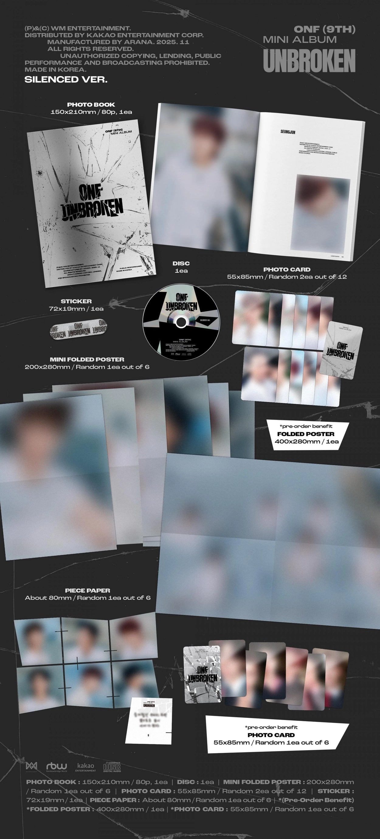 ONF 9TH MINI ALBUM - UNBROKEN