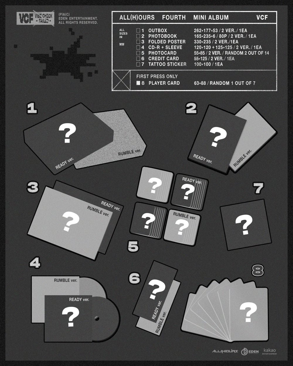 ALL(H)OURS 4TH MINI ALBUM - VCF