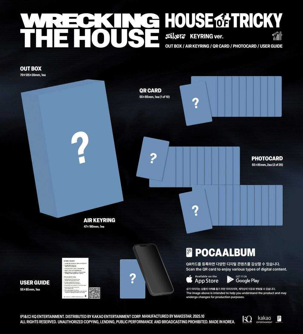 XIKERS 6TH MINI ALBUM - HOUSE OF TRICKY : WRECKING THE HOUSE (KEYRING VER.) (POCAALBUM)