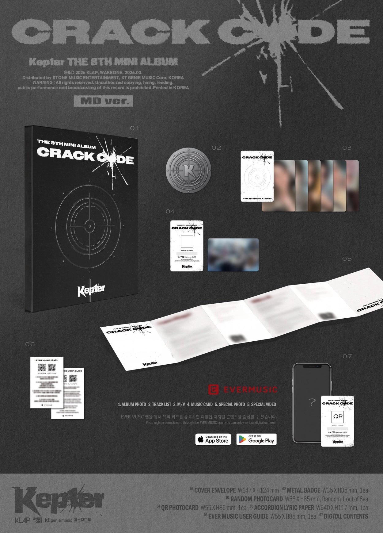KEP1ER THE 8TH MINI ALBUM - CRACK CODE (MD VER.)