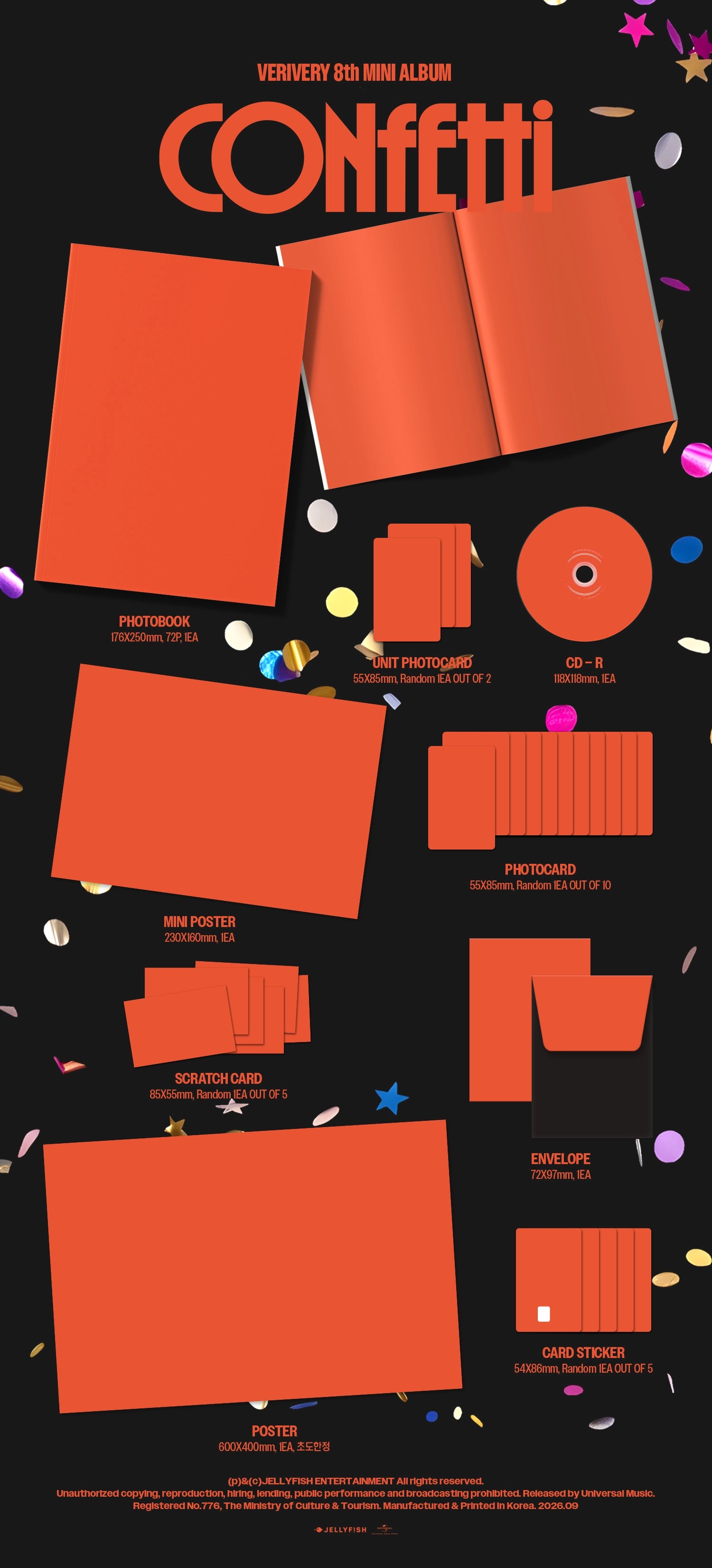 VERIVERY 8TH MINI ALBUM - CONFETTI (PHOTOBOOK VER.)